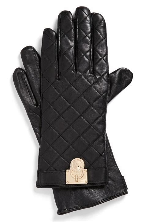 MICHAEL Michael Kors Women's Smooth Leather Gloves 